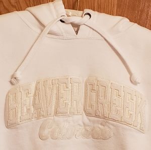 EUC Beaver Creek Colorado Ski Resort White Fleece-lined Hoodie Ladies' XL